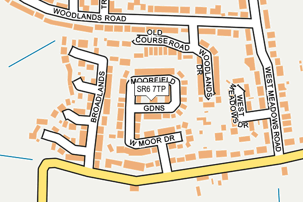 SR6 7TP map - OS OpenMap – Local (Ordnance Survey)