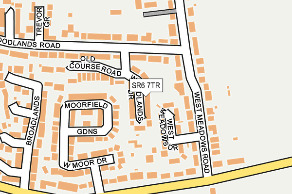 SR6 7TR map - OS OpenMap – Local (Ordnance Survey)