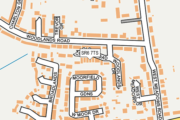 SR6 7TS map - OS OpenMap – Local (Ordnance Survey)