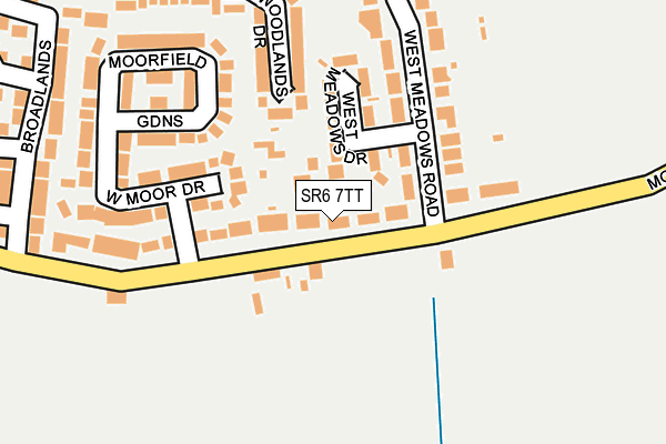 SR6 7TT map - OS OpenMap – Local (Ordnance Survey)