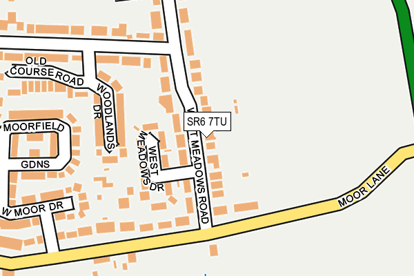 SR6 7TU map - OS OpenMap – Local (Ordnance Survey)