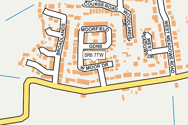 SR6 7TW map - OS OpenMap – Local (Ordnance Survey)