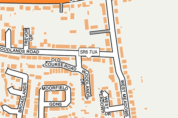 SR6 7UA map - OS OpenMap – Local (Ordnance Survey)