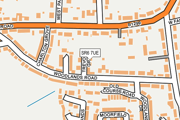 SR6 7UE map - OS OpenMap – Local (Ordnance Survey)