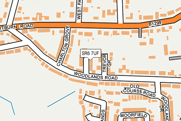 SR6 7UF map - OS OpenMap – Local (Ordnance Survey)