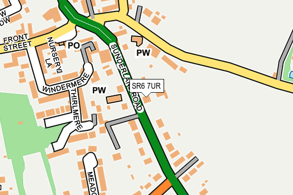 SR6 7UR map - OS OpenMap – Local (Ordnance Survey)