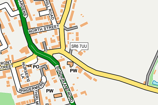SR6 7UU map - OS OpenMap – Local (Ordnance Survey)