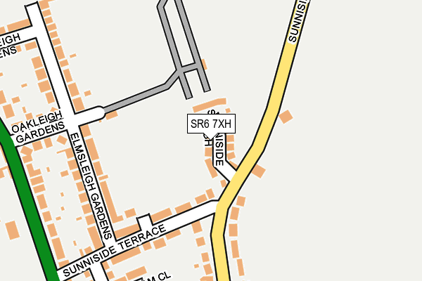 SR6 7XH map - OS OpenMap – Local (Ordnance Survey)