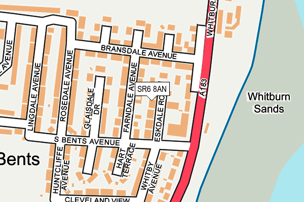 SR6 8AN map - OS OpenMap – Local (Ordnance Survey)