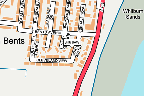SR6 8AW map - OS OpenMap – Local (Ordnance Survey)