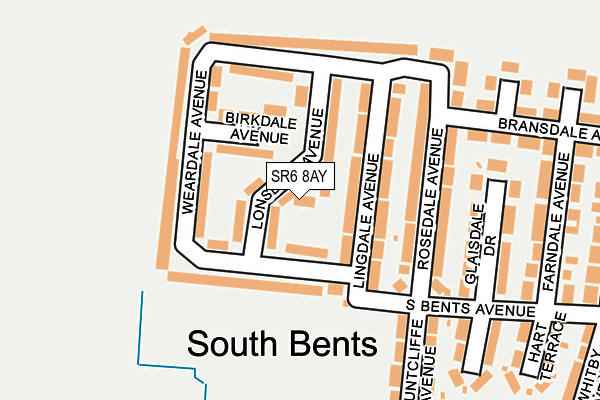 SR6 8AY map - OS OpenMap – Local (Ordnance Survey)