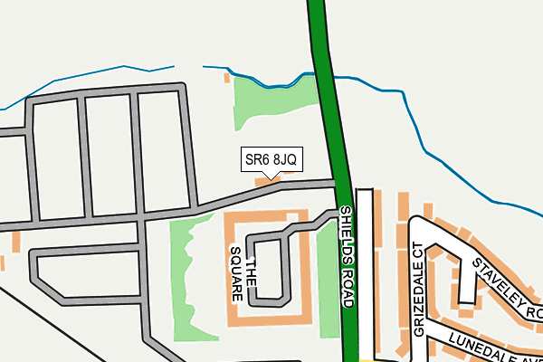 SR6 8JQ map - OS OpenMap – Local (Ordnance Survey)
