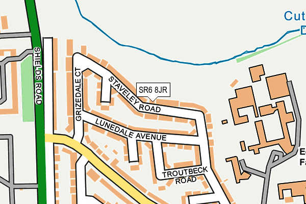SR6 8JR map - OS OpenMap – Local (Ordnance Survey)