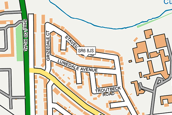 SR6 8JS map - OS OpenMap – Local (Ordnance Survey)