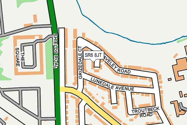 SR6 8JT map - OS OpenMap – Local (Ordnance Survey)