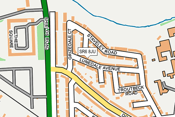 SR6 8JU map - OS OpenMap – Local (Ordnance Survey)