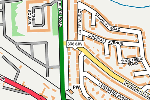 SR6 8JW map - OS OpenMap – Local (Ordnance Survey)