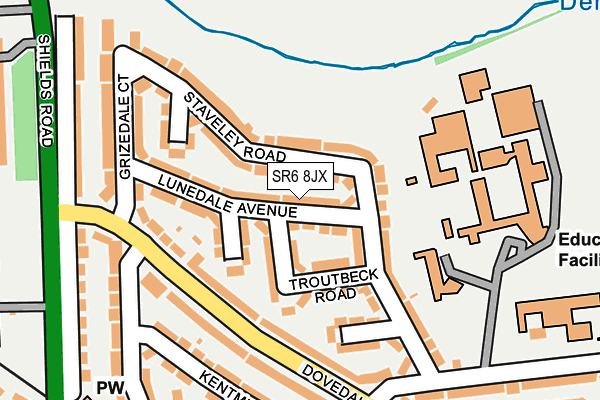 SR6 8JX map - OS OpenMap – Local (Ordnance Survey)