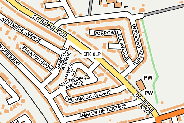 SR6 8LP map - OS OpenMap – Local (Ordnance Survey)