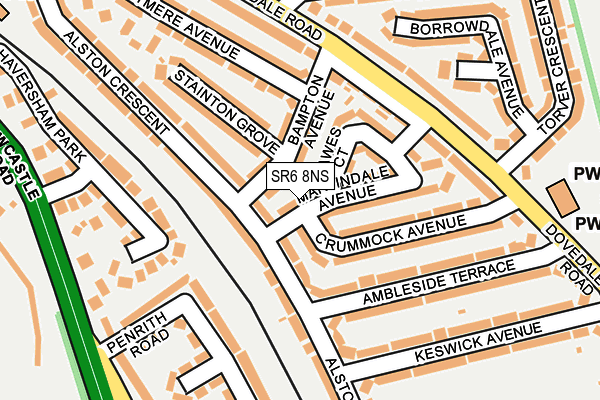 SR6 8NS map - OS OpenMap – Local (Ordnance Survey)