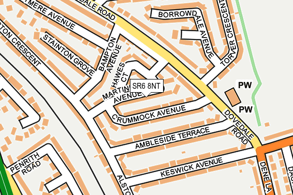 SR6 8NT map - OS OpenMap – Local (Ordnance Survey)