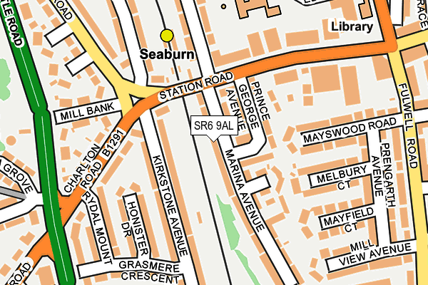 SR6 9AL map - OS OpenMap – Local (Ordnance Survey)