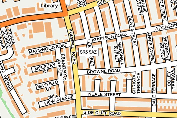 SR6 9AZ map - OS OpenMap – Local (Ordnance Survey)