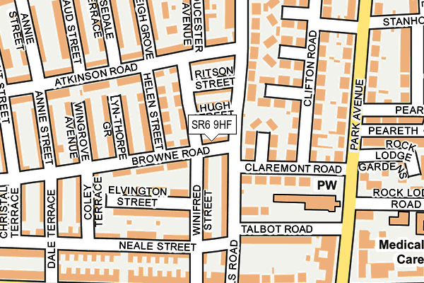 SR6 9HF map - OS OpenMap – Local (Ordnance Survey)