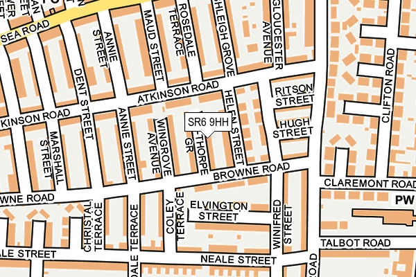 SR6 9HH map - OS OpenMap – Local (Ordnance Survey)