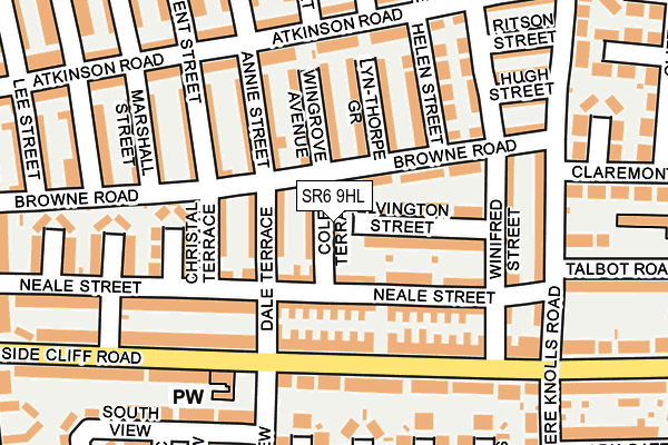 SR6 9HL map - OS OpenMap – Local (Ordnance Survey)