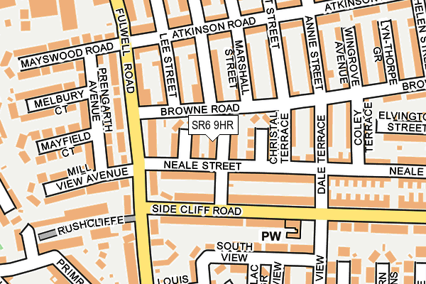 SR6 9HR map - OS OpenMap – Local (Ordnance Survey)