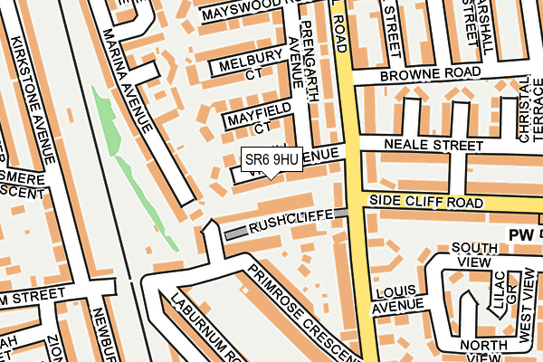 SR6 9HU map - OS OpenMap – Local (Ordnance Survey)