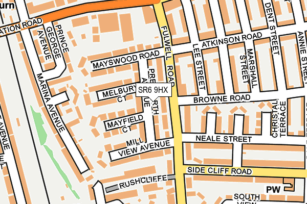 SR6 9HX map - OS OpenMap – Local (Ordnance Survey)