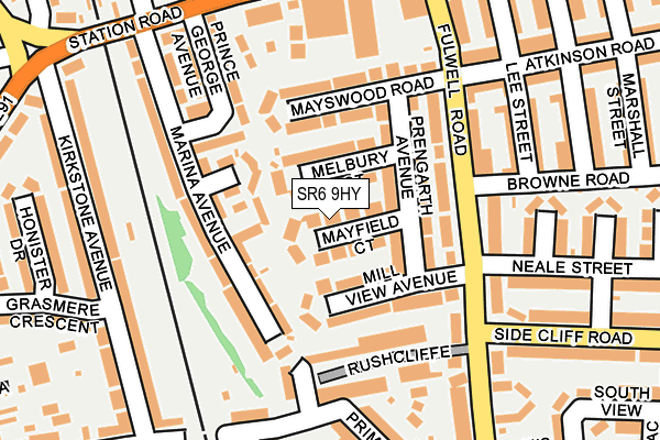 SR6 9HY map - OS OpenMap – Local (Ordnance Survey)