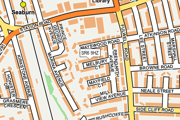 SR6 9HZ map - OS OpenMap – Local (Ordnance Survey)