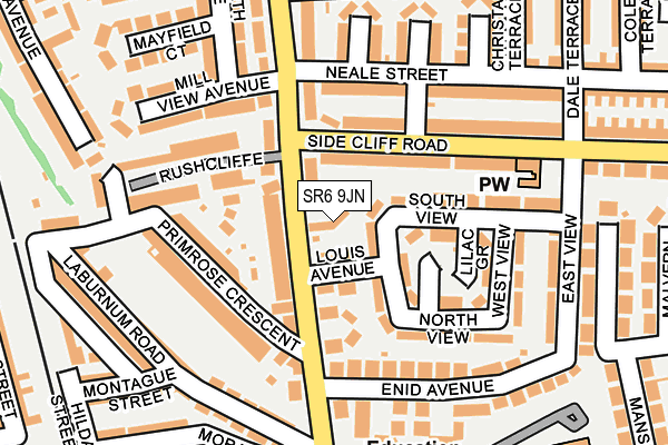 SR6 9JN map - OS OpenMap – Local (Ordnance Survey)