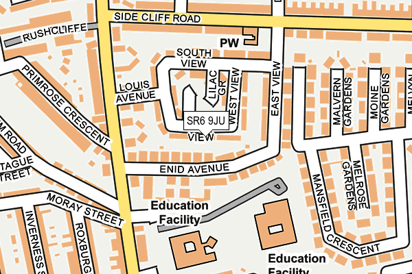 SR6 9JU map - OS OpenMap – Local (Ordnance Survey)