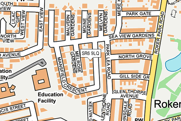 SR6 9LQ map - OS OpenMap – Local (Ordnance Survey)