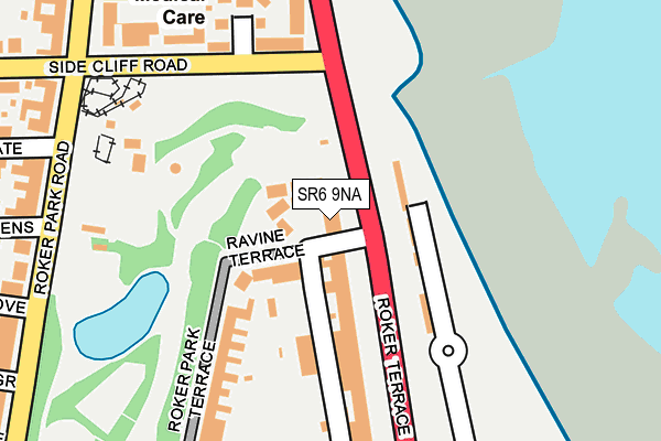 SR6 9NA map - OS OpenMap – Local (Ordnance Survey)