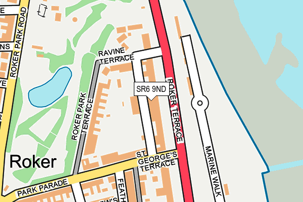 SR6 9ND map - OS OpenMap – Local (Ordnance Survey)