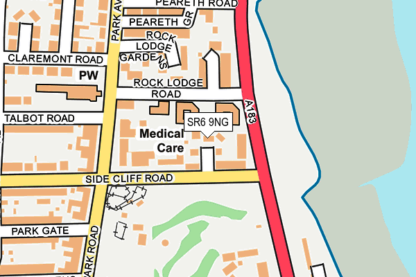 SR6 9NG map - OS OpenMap – Local (Ordnance Survey)