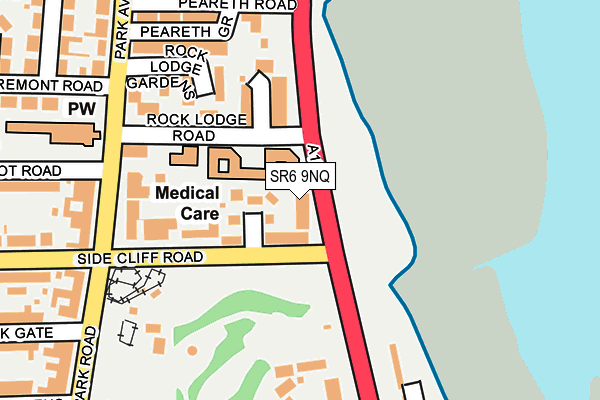 SR6 9NQ map - OS OpenMap – Local (Ordnance Survey)