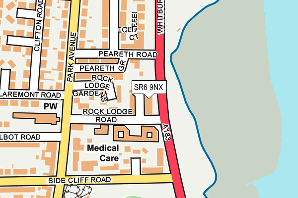 SR6 9NX map - OS OpenMap – Local (Ordnance Survey)