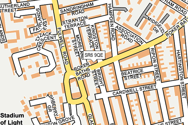 SR6 9QE map - OS OpenMap – Local (Ordnance Survey)