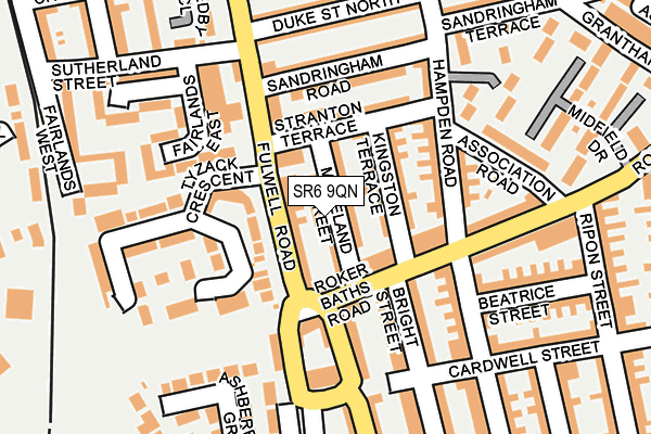 SR6 9QN map - OS OpenMap – Local (Ordnance Survey)