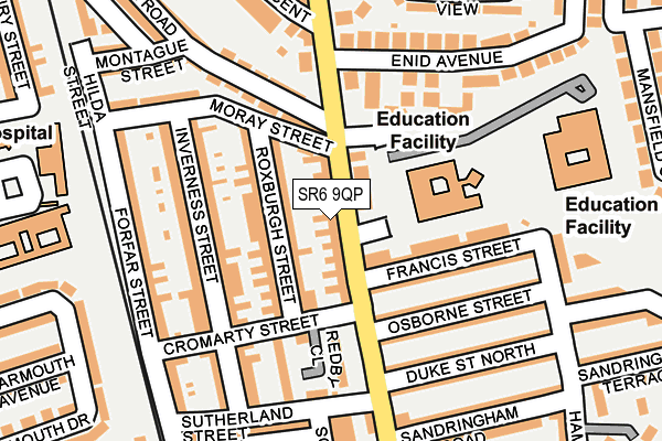 SR6 9QP map - OS OpenMap – Local (Ordnance Survey)