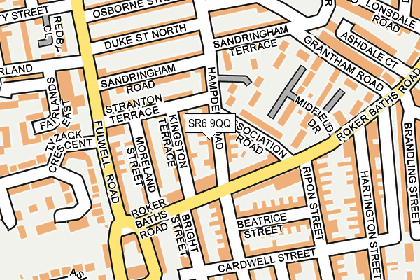 SR6 9QQ map - OS OpenMap – Local (Ordnance Survey)