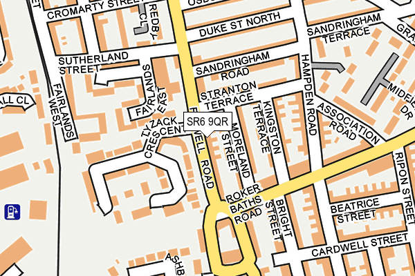 SR6 9QR map - OS OpenMap – Local (Ordnance Survey)