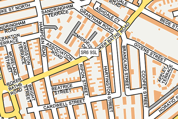 SR6 9SL map - OS OpenMap – Local (Ordnance Survey)