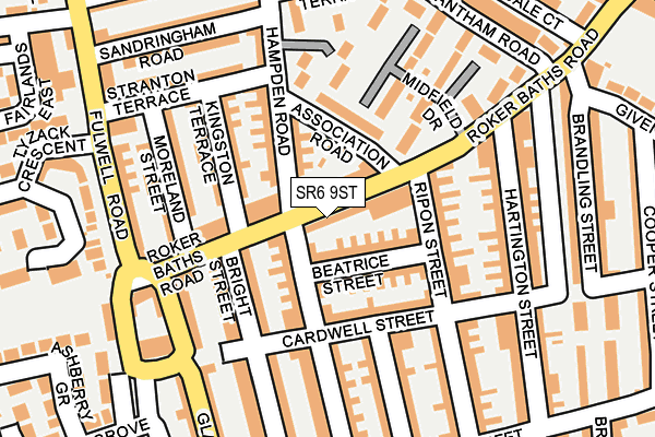 SR6 9ST map - OS OpenMap – Local (Ordnance Survey)